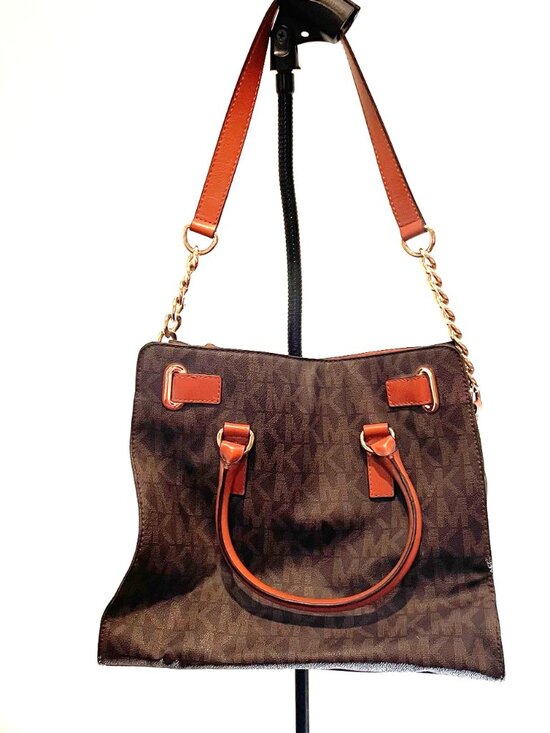 Michael Kors Handbags - Michael Kors Hamilton Large Logo Tote Bag PVC Leather Trim 30T2GHMT3B
